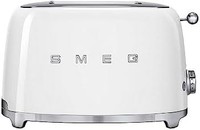 Smeg 斯麦格 TSF01WHUK 2 片烤面包机,超宽槽,3 种预设选项,白色