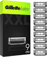 Gillette 吉列 Labs 剃须刀刀片 9 片替换刀片 适用于男士湿剃须刀和带清洁元件的加热
