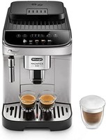 De'Longhi 德龙 Magnifica Evo ECAM 292.33.SB 全自动咖啡机，带奶泡器，5 个用于意式浓缩咖啡、2 杯功能，银色