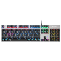 PHILIPS 飞利浦 SPK8401 104键 有线机械键盘 黑色 黑轴 混光