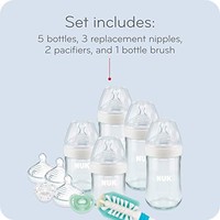 NUK 新生儿礼品套装 纯自然玻璃婴儿奶瓶和奶嘴，11 件套