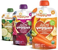 HappyBABY 禧贝 Happy Tot *** Stage 4 Love My Veggies 4 Flavor Variety Pack, 4.22 Ounce (Pack of 16)