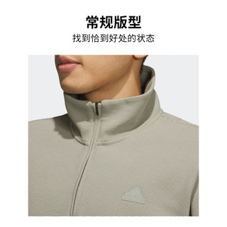 adidas 阿迪达斯 轻运动商务休闲系列男装冬季半拉链运动套头衫 卵石银灰/卵石银灰 A/M