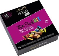 Lindt 瑞士莲 Chocolate HELLO  6 x 120 g |4 种夹心牛奶巧克力（草莓芝士蛋糕、松脆牛轧糖、咸焦糖、饼干和奶油）
