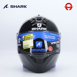 SHARK头盔鲨鱼摩托车机车双镜片大尾翼全盔四季防雾街车赛车星空2 黑色-4030BLK XL(59-60)头围