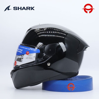 SHARK头盔鲨鱼摩托车机车双镜片大尾翼全盔四季防雾街车赛车星空2 黑色-4030BLK XL(59-60)头围