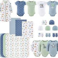 花生壳 新生儿衣服及配饰套装 适合男婴 - 23 件婴儿套装 - 适合新生儿到 3 个月 - 恐龙, 蓝色、*, 新生儿