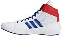 adidas 阿迪达斯男童 HVC2 摔跤垫鞋踝带，2 种颜色 AQ3325 White/Royal/Red 7.5