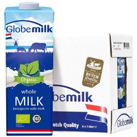 Globemilk 荷高 荷兰原装进口 3.7g优蛋白有机全脂纯牛奶 1L*6营养早餐