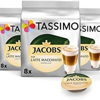 TASSIMO Jacobs拿铁玛奇朵香草味，5包咖啡（5 x 8杯）