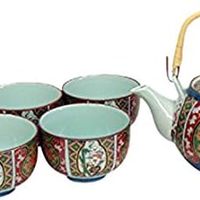 CtoC JAPAN 时尚茶具：Kinko Imari 陶瓷茶具 日本茶具（茶壶 x1 件 / 杯子 x5 件