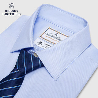 布克兄弟（BrooksBrothers）男士纯棉修身商务长袖正装衬衫 4000-浅蓝色 15/3/H