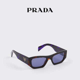 PRADA/普拉达【】女士Prada 徽标装饰太阳眼镜墨镜 鸢尾花色镜片