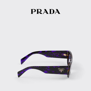 PRADA/普拉达【】女士Prada 徽标装饰太阳眼镜墨镜 鸢尾花色镜片