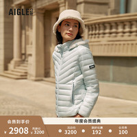 AIGLE艾高20WR防泼水户外保暖轻量鹅绒羽绒服外套女 冰透蓝 AQ222 34(155/80A)