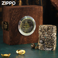 京东百亿补贴：ZIPPO 之宝 貔貅打火机 古铜色 【单机不含油+木盒】