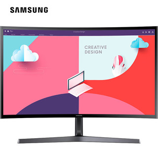 SAMSUNG 三星 C24F396FH 23.5英寸 VA 曲面 FreeSync 显示器(1920×1080、60Hz、72％NTSC）