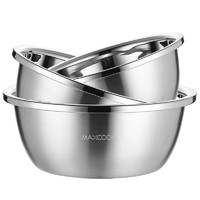 MAXCOOK 美厨 不锈钢盆加厚味斗菜盆漏盆洗菜盆淘米盆和面盆米筛大容量