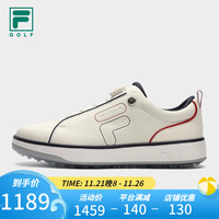 斐乐（FILA）男鞋GF 1911 TRAINER软钉高球鞋综训鞋 明亮白-BW 41
