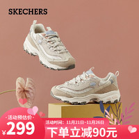 SKECHERS 斯凯奇 女鞋摩卡熊莫兰迪浅色运动鞋复古熊猫鞋2023秋季新款百搭老爹鞋女 238-NAT自然色 35