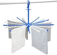 東和産業 东和产业 洗衣架 Neos Super Catch 遮阳伞衣架 20根 白色蓝色 约φ84.5×高52cm