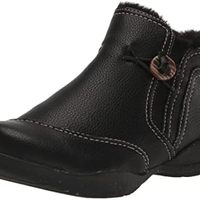 Clarks 其乐 女式 Roseville Aster 及踝靴, 黑色皮革, 7 Narrow