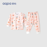 aqpa 婴儿内衣套装纯棉衣服秋冬男女宝宝儿童秋衣秋裤（适合20℃左右） 粉底小狐仙 80cm