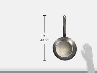 De Buyer 5110.24 Carbone加重钢质圆形Lyonnaise煎锅，直径24厘米