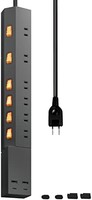 ELECOM 宜丽客 电源插座 USB插排 2.5m 独立开关