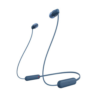 SONY 索尼 WI-C100 蓝牙耳机 无线立体声 颈挂式蓝牙 IPX4防水防汗运动耳机 适用苹果安卓 黑色