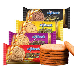 麦比客 马来西亚进口麦比客全麦饼干麦芽巧克力葡萄饼干粗粮代餐