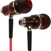 symphonized NRG 2.0 木质耳塞有线,带麦克风的入耳式耳机,(熔岩红)