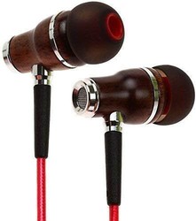 symphonized NRG 2.0 木质耳塞有线,带麦克风的入耳式耳机,(熔岩红)