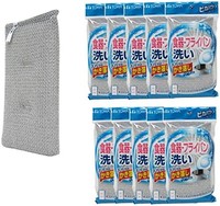 東和産業 东和产业 厨房海绵 银色 约8.5×2.5×15.5cm 毕加功率 铝网 针脚×10个套装 10个套装