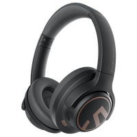 SOUNDPEATS 泥炭 Space 耳罩式头戴式动圈主动降噪蓝牙游戏耳机 隐金黑