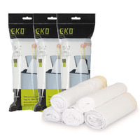 EKO 自动收口加厚点段抽绳大号家用手提塑料袋物业收纳袋 A款