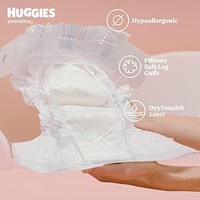 HUGGIES 好奇 Overnight 尿布 5 号(27 磅以上),100 克拉,Huggies Overnites 夜间婴儿尿布