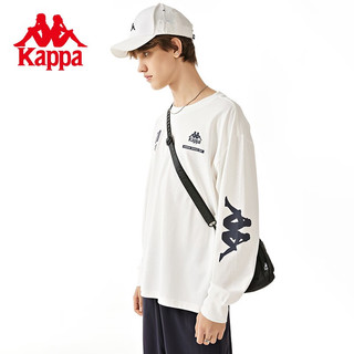 卡帕Kappa经典复古长袖T恤男logo印花卫衣休闲长袖K0D32TC01