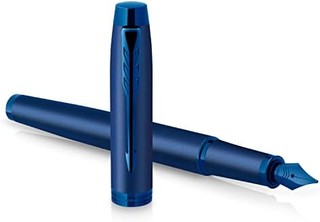 PARKER 派克 HANNIFIN 派克汉尼汾 IM 单色钢笔，蓝色饰面和饰边，精细笔尖，蓝色墨水，盒