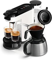 PHILIPS 飞利浦 Domestic Appliances SENSEO 开关垫和过滤式咖啡机,白色(HD6592/04)