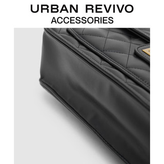 URBAN REVIVO冬女士时尚经典气质菱格背包UAWB30342 黑色