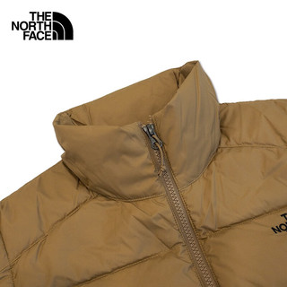 北面（The North Face）羽绒马甲男款户外保暖背心550蓬鹅绒填充防风防水88R6 173/棕色 XL/180