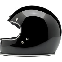 AMZ 美式经典复古全盔男女机车四季摩托车头盔玻璃钢哈雷夏季安全帽 亮黑色 XL