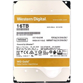 西部数据 WD161KRYZ 金盘  企业级硬盘 16TB