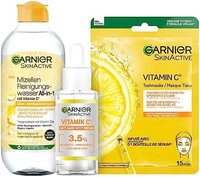 GARNIER 卡尼尔 面部护理套装（含胶束清洁水、维生素 C 精华液和面膜）3 件套