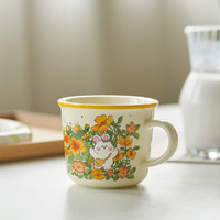 肆月 可爱小兔子陶瓷马克杯家用办公室大容量水杯情侣杯早餐杯下午茶杯