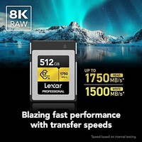 Lexar 雷克沙 专业 512GB CFexpress B 型存储卡金色系列,高达 1750MB/s 读取