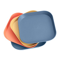 88VIP：千屿 5个装创意吐骨碟吐骨盘子小菜碟塑料方盘零食盘水果盘餐盘