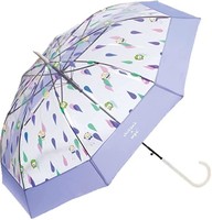 Wpc. 女士 雨伞 千川乙烯基雨衣图案 60 厘米 晴雨两用长伞 CK-23-PT002-TM