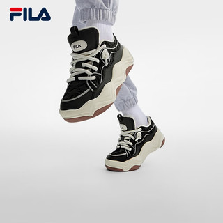 斐乐（FILA）男鞋BROOK摩登板鞋2023冬流沙鞋时尚休闲运动鞋 黑/微白-BW 39